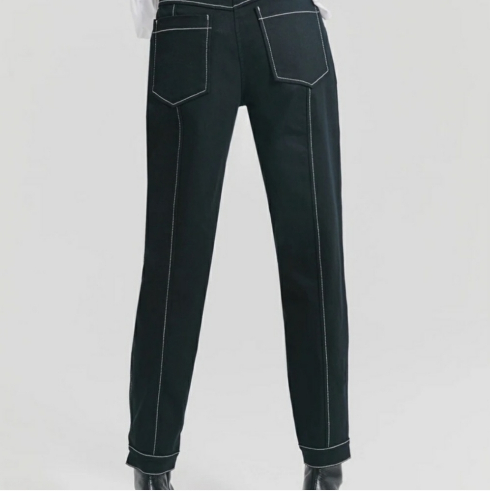 Something Navy Black Contrast Stitch Jeans NWT retail $135. SZ 00 - Picture 3 of 7